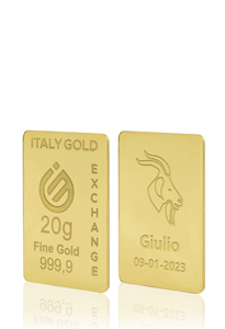 Lingotto Oro 24Kt da 20 gr. segno zodiacale Capricorno  - Idea Regalo Segni Zodiacali - IGE Gold